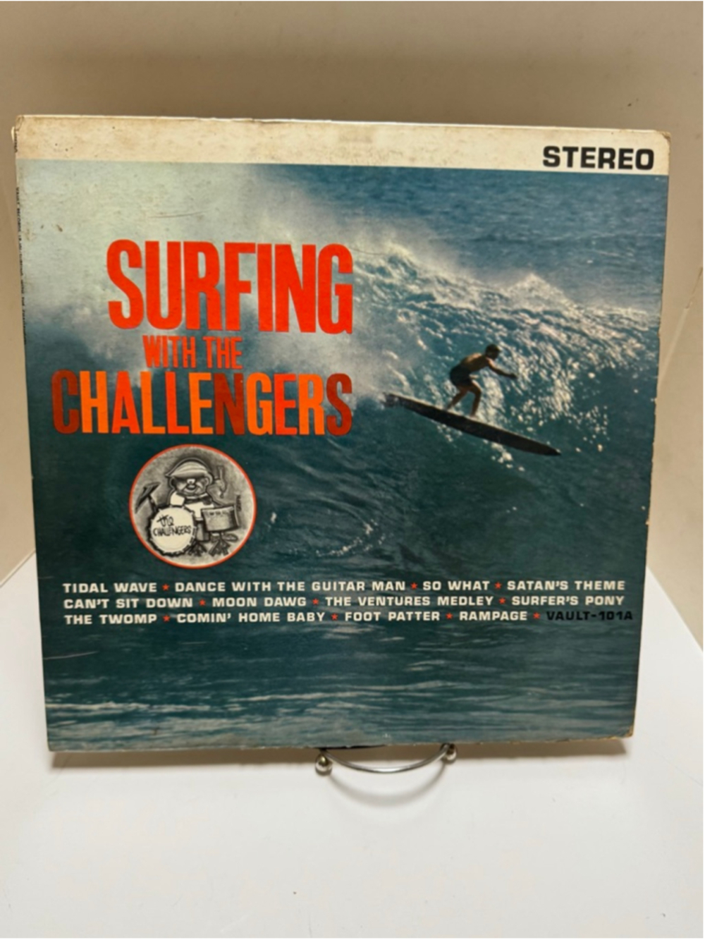 Surfing With The Challengers Stereo CLEAR RED VINYL 1963 1st Vault 101A